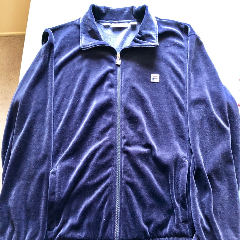 Men’s XL FILA velour sweatshirt